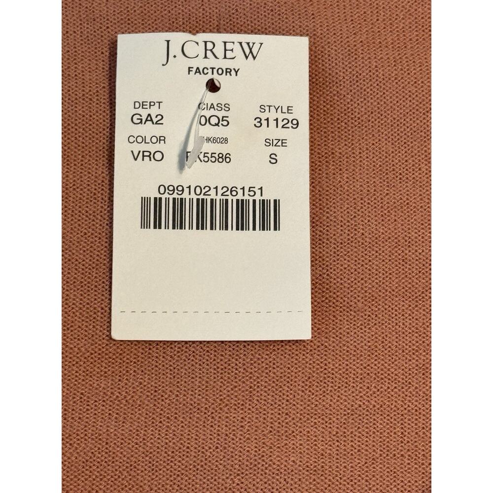 Small NWT J.Crew 100% Merino Wool Ruffle Cardigan Sweater Pink Vintage Rose New - Picture 6 of 15